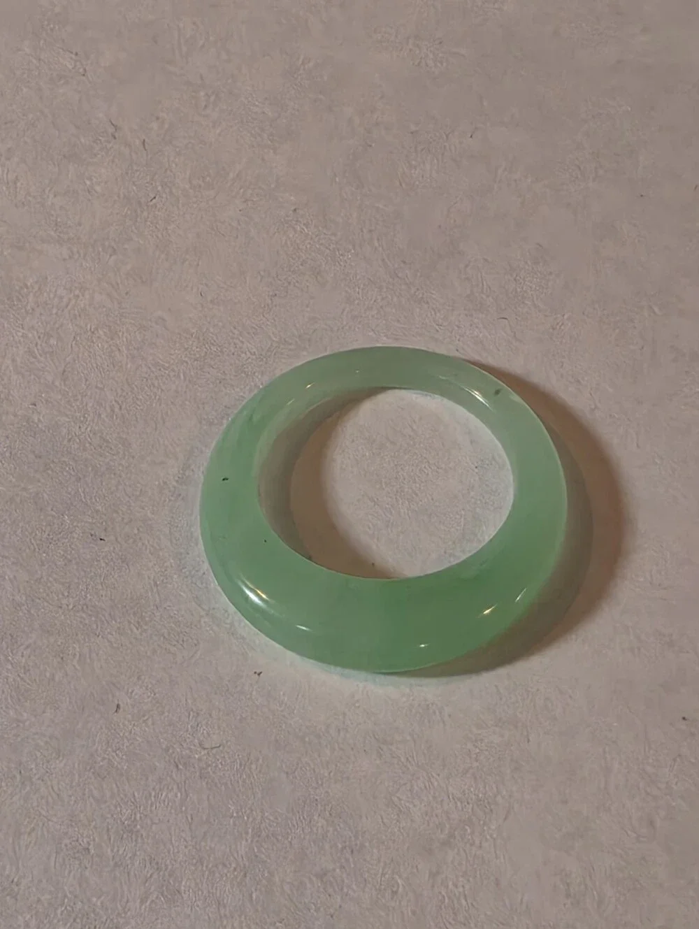 Green Jade Plastic Fashion Ring - Women Jewelry Approx 19mm
